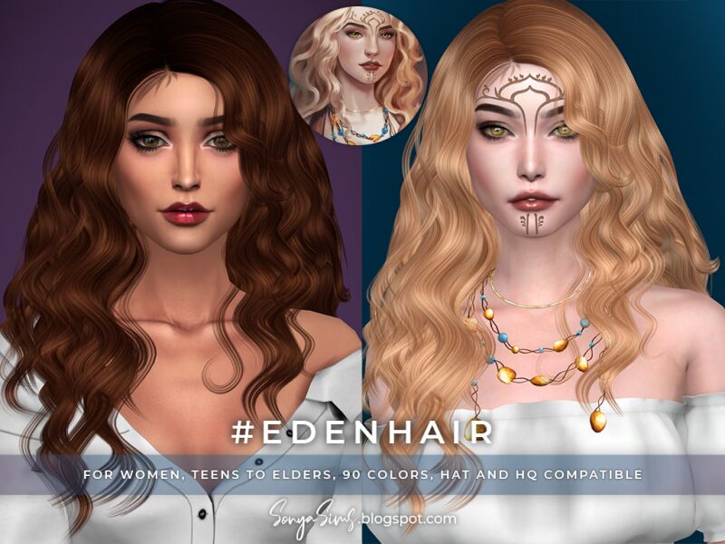 sims 4 cc eden hair 2