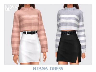 Eliana Dress by Black Lily Sims 4 CC