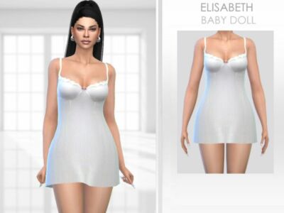 Elisabeth Baby Doll: Stylish Sleepwear for Women Sims 4 CC