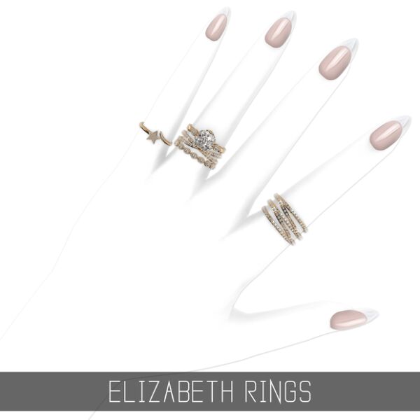 Stunning Elizabeth Rings Collection Sims 4 CC