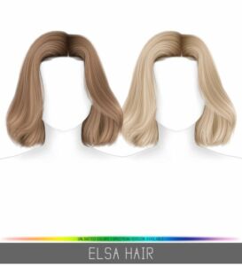 Elsa Hair: A Charming Look for Little Ones Sims 4 CC