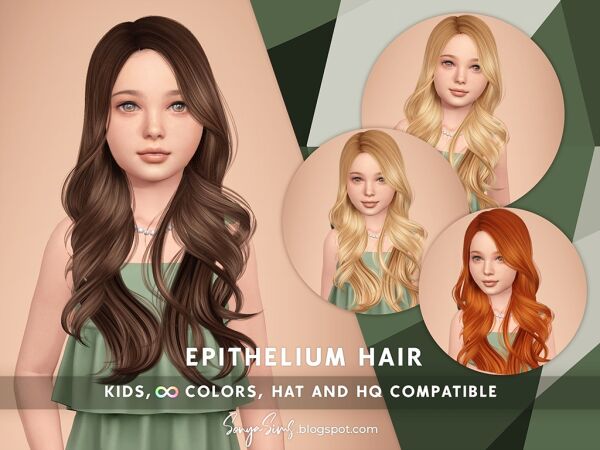 Stylish Long Curls for Kids! Sims 4 CC