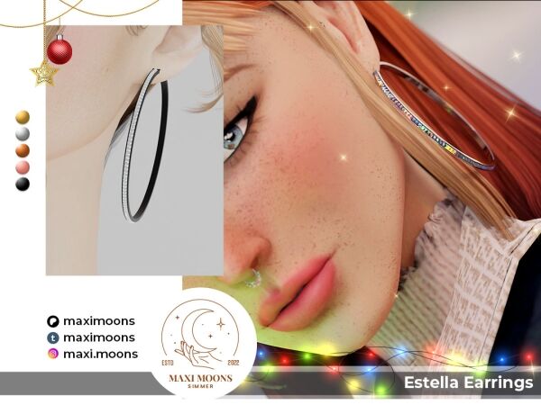 Estella Earrings Sims 4 CC