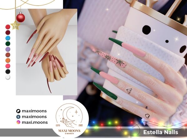 Estella Nails Sims 4 CC