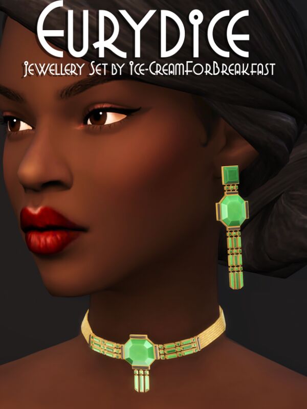 Eurydice Jewellery Set by Ice-Creamforbreakfast Sims 4 CC