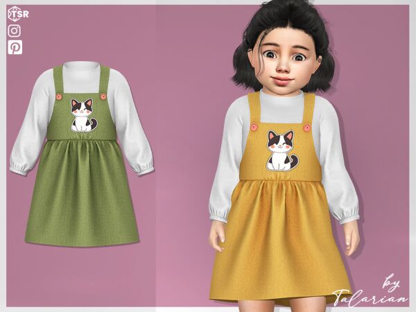 Stunning Everly Dress for Female Toddlers Sims 4 CC