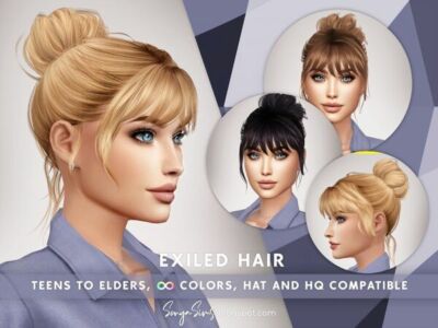 Exiled Hair Sims 4 CC