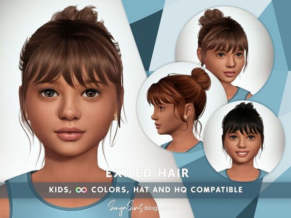 Exiled Hair Kids Sims 4 CC