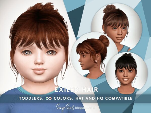 Exiled Hair for Toddlers Sims 4 CC