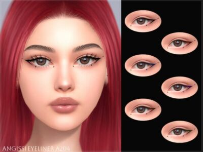 Stylish Eyeliner A204 for Sims Sims 4 CC