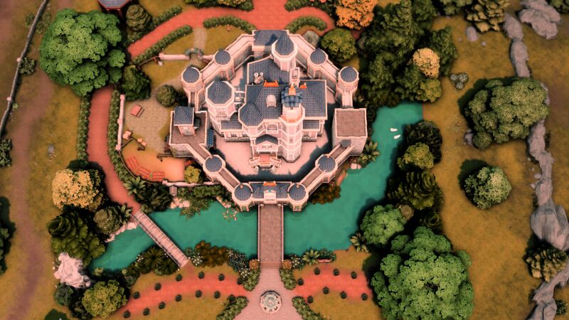 sims 4 cc fairy disney castle by luuca001 2