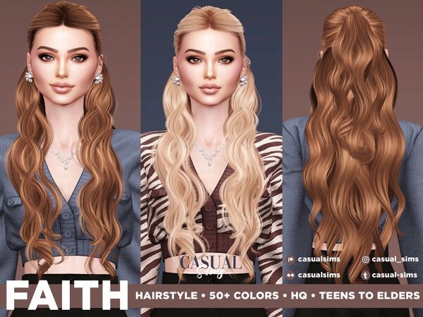 Faith Hairstyle Sims 4 CC