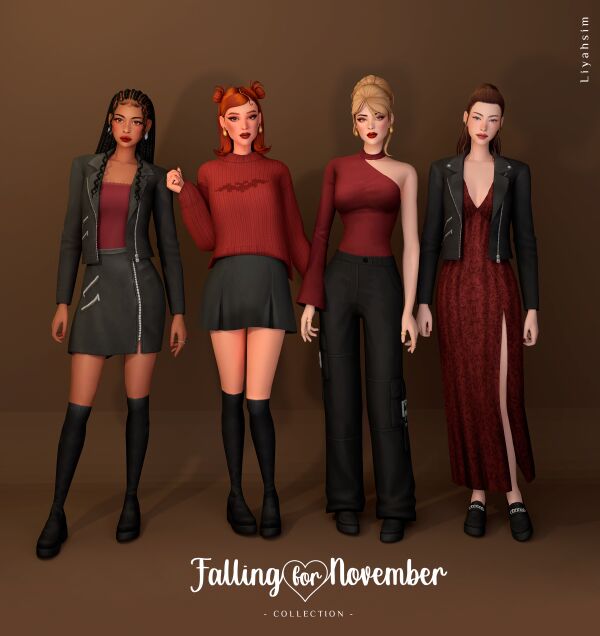 Falling For November By Liyahsim Sims 4 CC