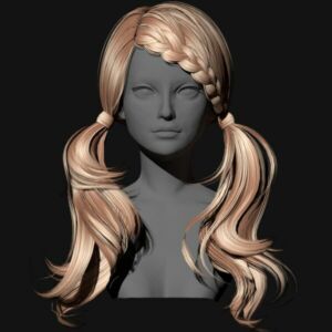 Stunning Female Hairstyle B53 by Ssalon Sims 4 CC