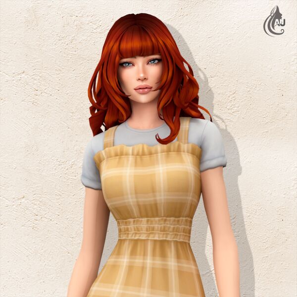 Maxis Match Long Wavy Hairstyle for Female Sims Sims 4 CC