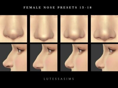 Stunning Female Nose Presets Pack Sims 4 CC