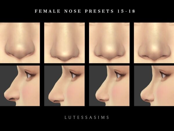 Stunning Female Nose Presets Pack Sims 4 CC