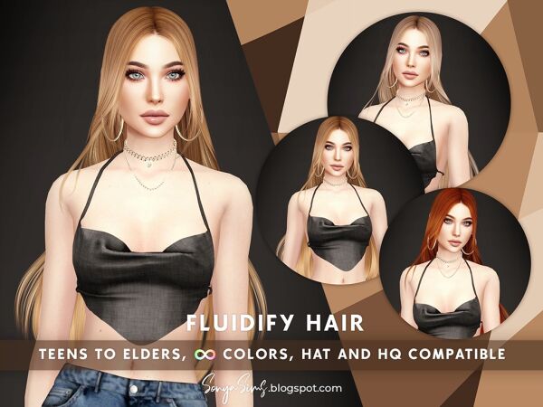 Fluidify Hair Sims 4 CC