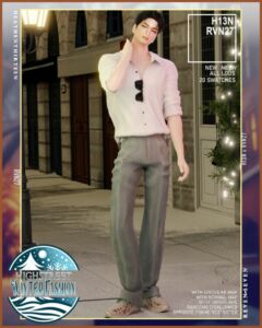 Stylish Baggy Loose Naple Trousers Sims 4 CC