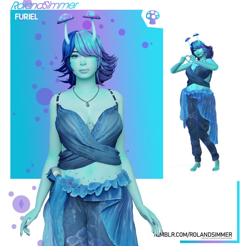 Meet Furiel, The Enchanting Mushroom Fairy Sims 4 CC