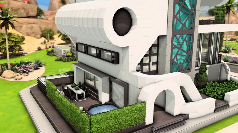 sims 4 cc futuristic family house no cc by plumbobkingdom 2