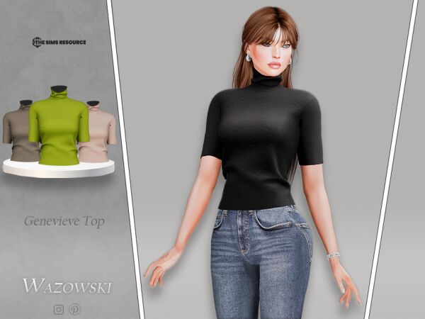 Genevieve Top by _Wazowski_ Sims 4 CC