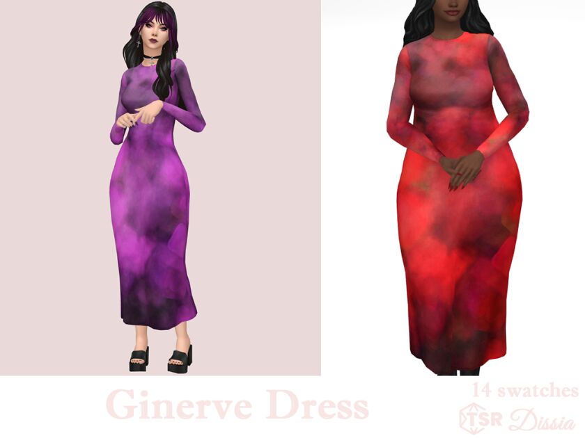 Ginerve Dress Sims 4 CC