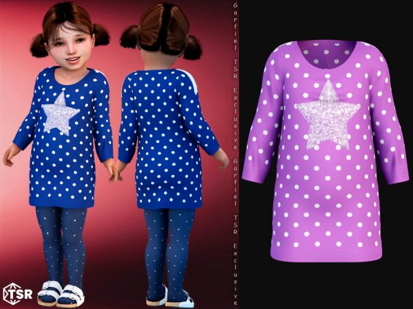 Gloria – Polka DOT Star Tunic Sims 4 CC