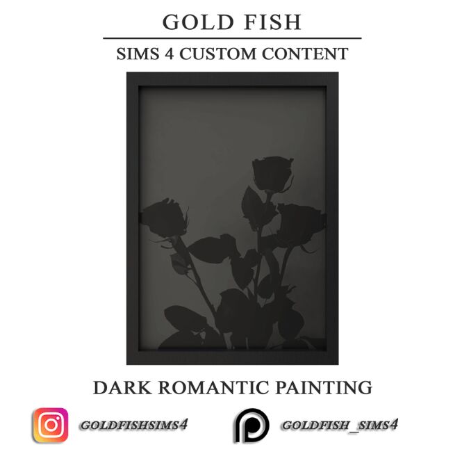 sims 4 cc goldfish dark romantic painting by goldfishsims 3