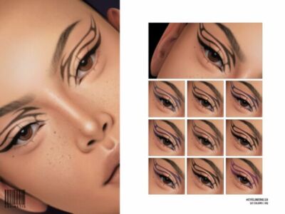 Gothic Eyeliner | N118 by Cosimetic Sims 4 CC