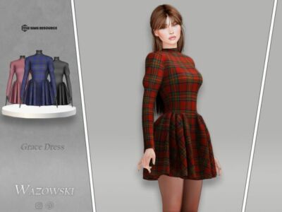 Grace Dress by _Wazowski_ Sims 4 CC