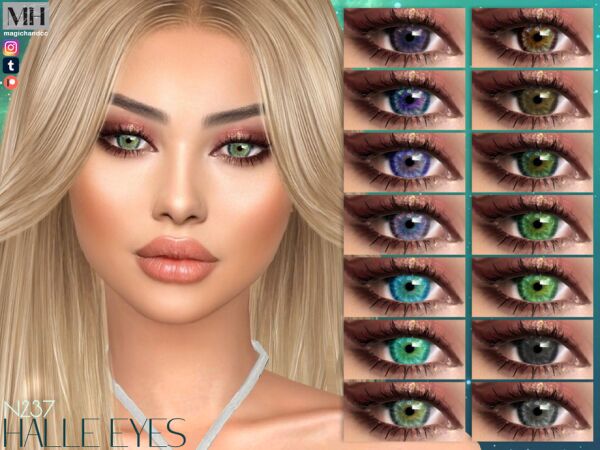 Halle Eyes N237: Stunning Eye Details for Your Sims Sims 4 CC