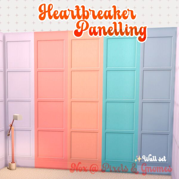 Heartbreaker Wall Set by Nox_ Sims 4 CC