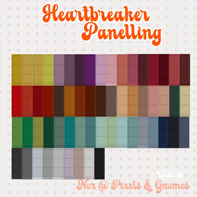 sims 4 cc heartbreaker wall set by nox 2