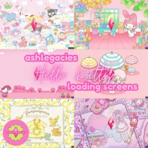 Hello Kitty Loading Screens Sims 4 CC