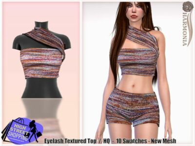 High Street Shopping – Eyelash Textured TOP Sims 4 CC