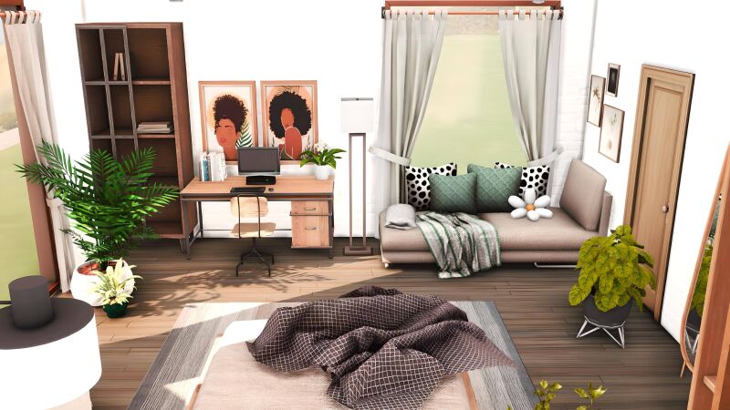 sims 4 cc hiluna bedroom by miwisimsie 4