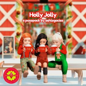 Holly Jolly Posepack Sims 4 CC