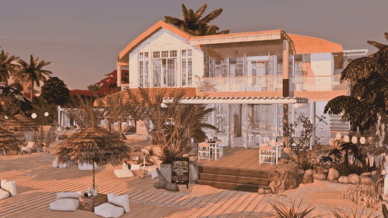 sims 4 cc hookah beach bar apartment by katesimblr 6