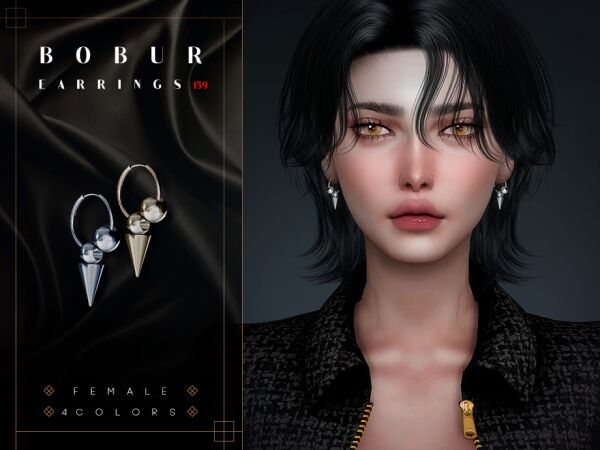 Stunning Hoop Earrings with Pendants Sims 4 CC