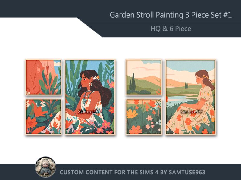 sims 4 cc hq garden stroll painting 3 piece set 1 extra f samtuse963 2