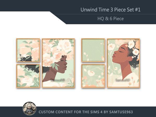 HQ Unwind Time 3 Piece Set Sims 4 CC