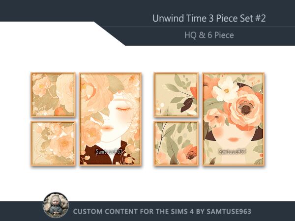 Stylish HQ Unwind Time 3 Piece Set Sims 4 CC