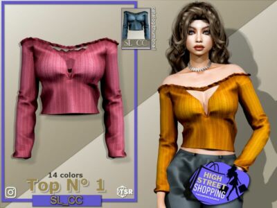 Stylish New Mesh Top for All Ages Sims 4 CC