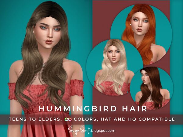 Hummingbird Hair Sims 4 CC