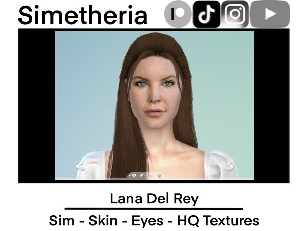 Hyperrealistic Lana Del Rey Skin and Sim Download Sims 4 CC