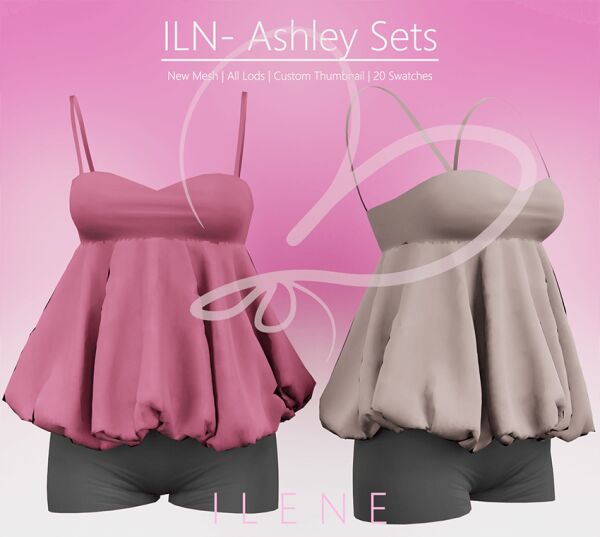 ILN. Ashley Set by Ilenes4 Sims 4 CC