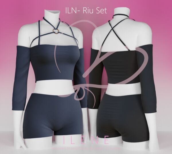 Trendy ILN. Riu Set for Everyday Wear Sims 4 CC