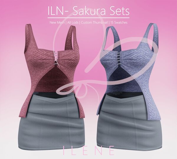 ILN. Sakura Set Unveiled Sims 4 CC