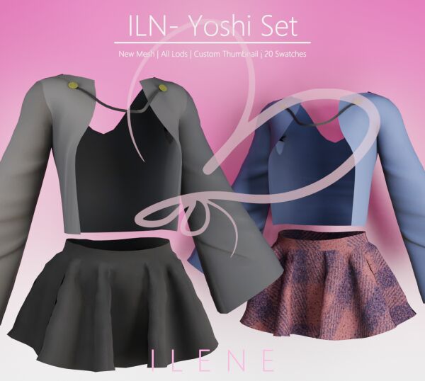 Stylish ILN. Yoshi Set by Ilenes4 Sims 4 CC